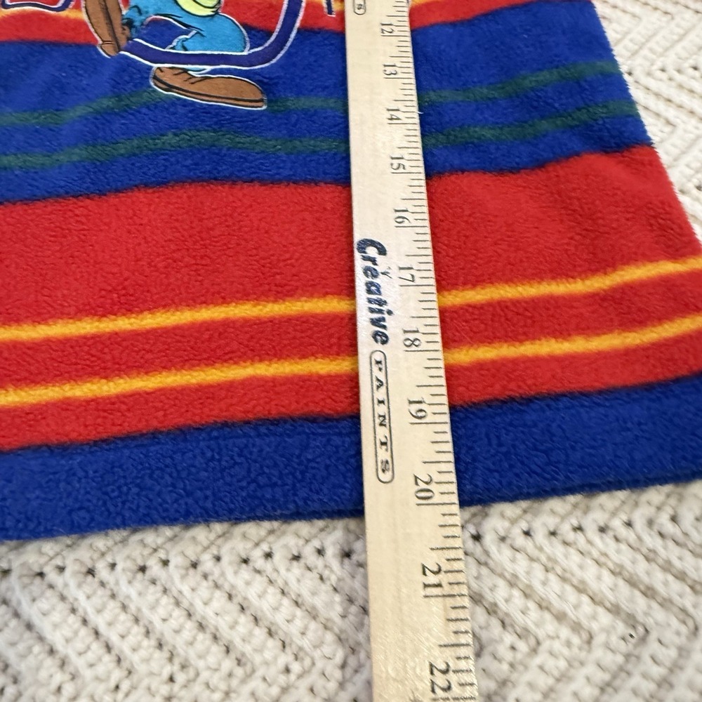 The Disney Store Goofy 1/4 Zip Fleece Youth Small Stripe Vintage 90s Retro - Picture 8 of 8